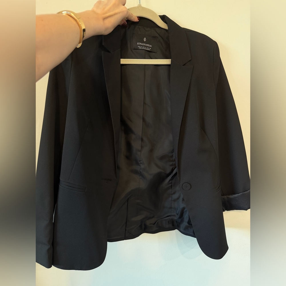 Stradivarius Classic Black Outerwear